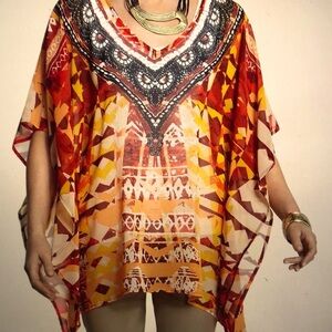 Chicos Potomac Peri poncho